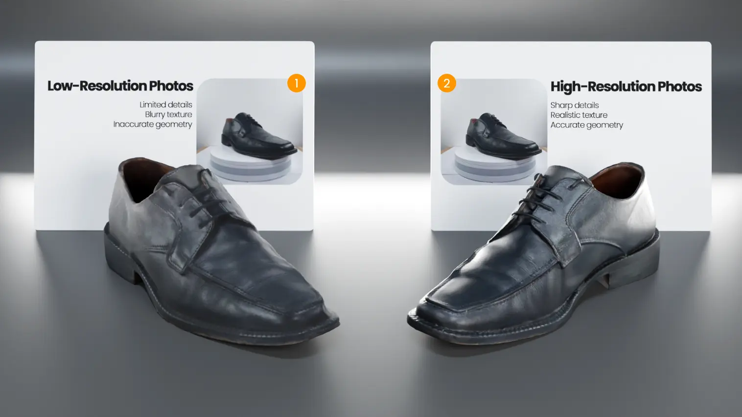 Low-high resolution comparison