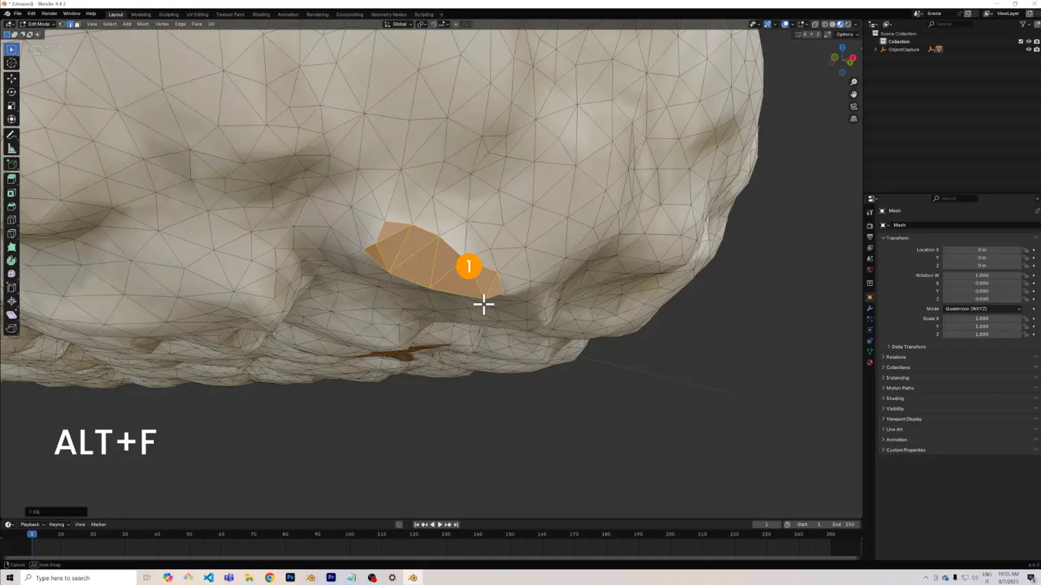Fill edge loop